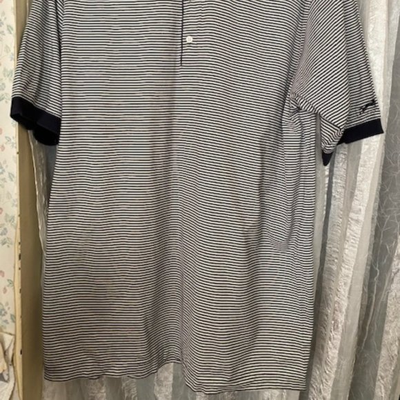 Slazenger Navy Blue Micro Stripe Men's Polo Shirt, size XL - Picture 5 of 5